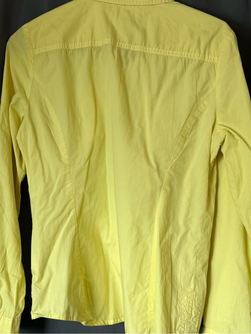 Tommy Hilfiger Women’s Yellow Button-Up Long-Sleeve Shirt - Picture 4 of 8